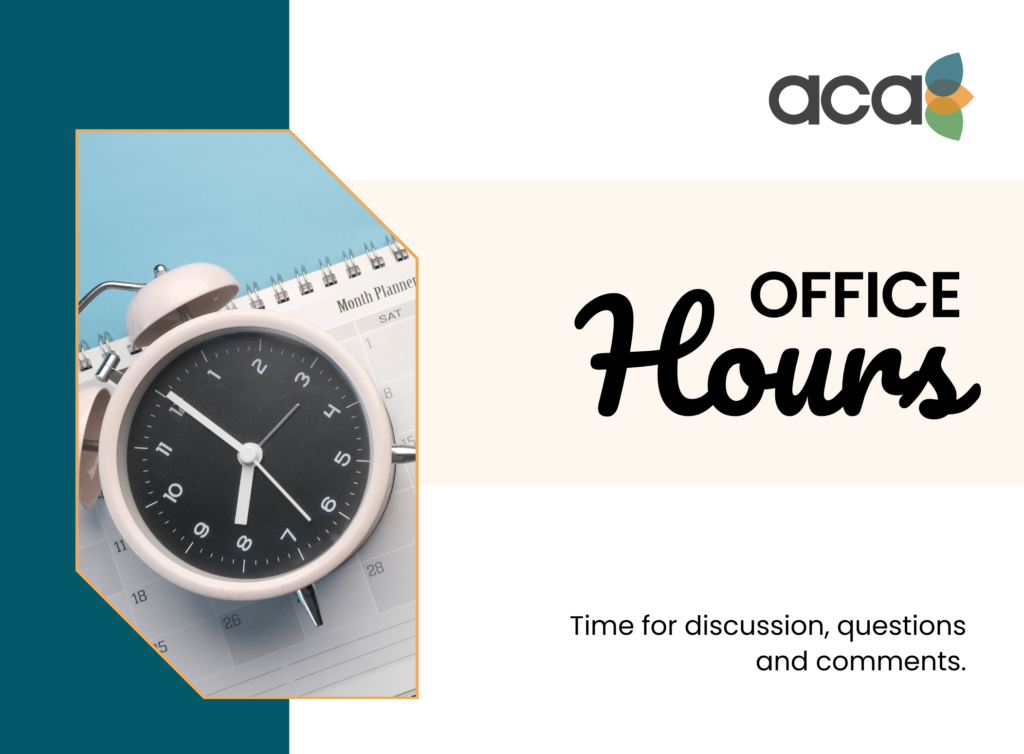 Office Hours Logo with clock